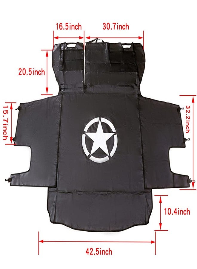 BESTAOO Dog Trunk Liner for Jeep - Heavy Duty Waterproof Oxford Cargo Protector for 2007-2025 Wrangler JK JL 4-Door, Nonslip Washable Pet Seat Cover & Anti-Scratch Liner (Star) - Image 2